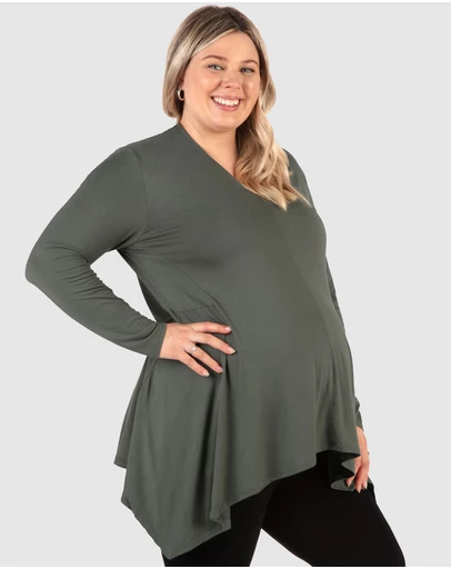 B Free Intimate Apparel - Maternity Bamboo V Neck Tunic Top