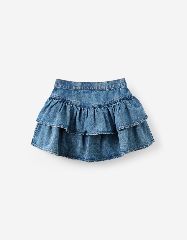 Cotton On Kids - Frill Denim Skirt