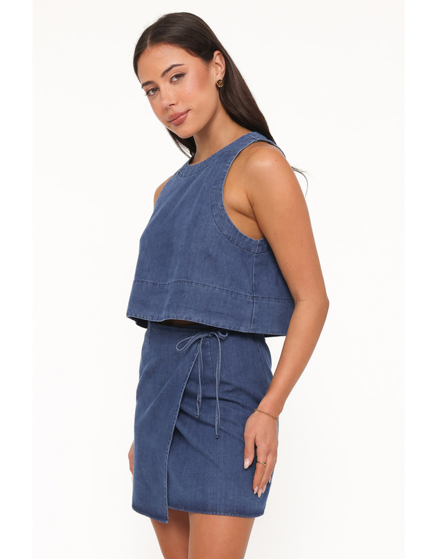 Petal & Pup - Siena Top - Medium Wash Denim