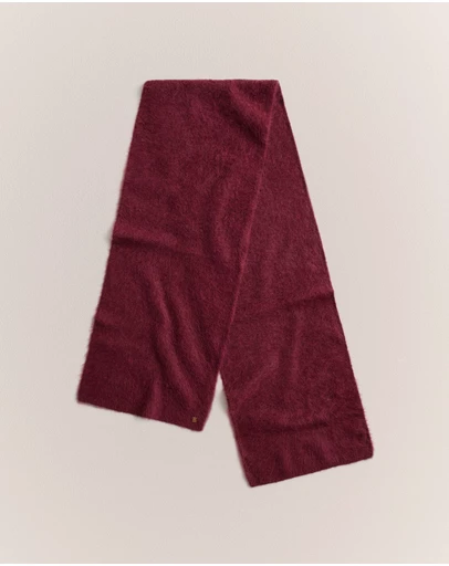 Trenery - Brushed Alpaca Scarf in Red Mahogany