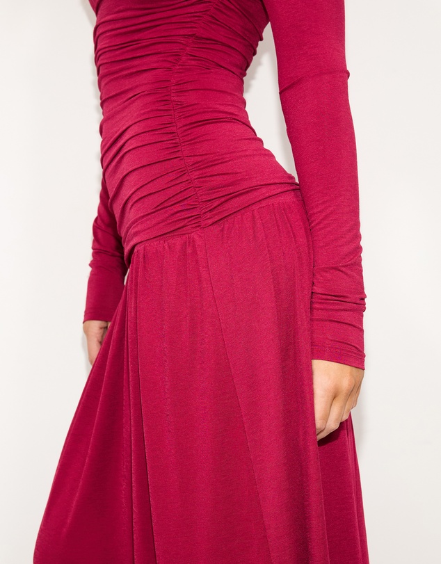 Dazie - She's All That LS Jersey Maxi Dress