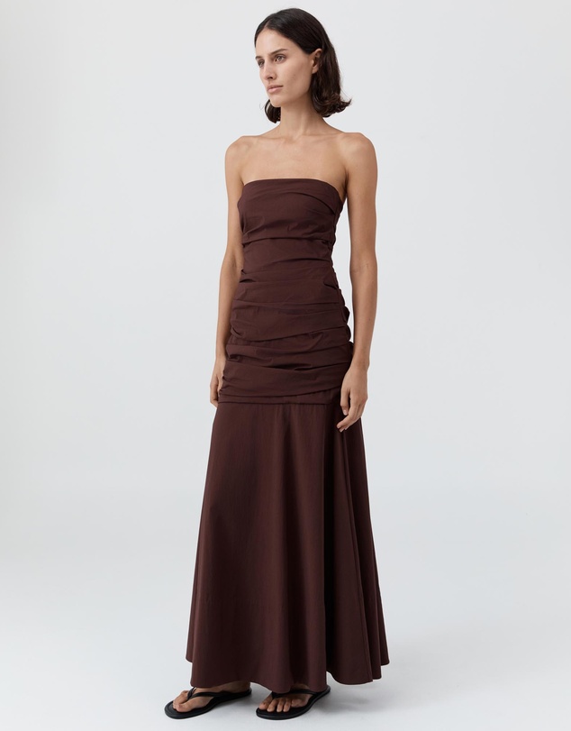 St. Agni - Gathered Strapless Longline Dress