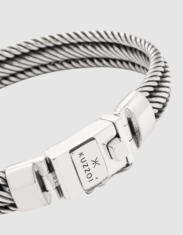 Kuzzoi - ICONIC EXCLUSIVE - Bracelet Male Kingchain 925 Sterling Silver Oxidized