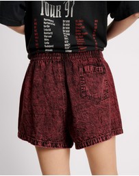 ONE TEASPOON - Black Heart Denim Boxer Shorts