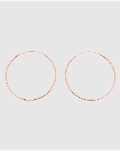 Ichu - Fine Rose Gold Hoops