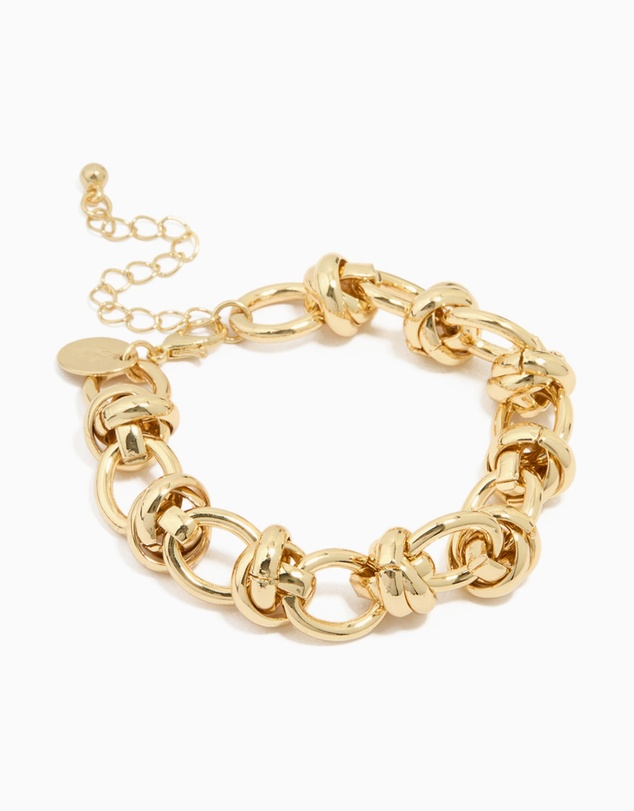 Lovisa - Gold Plated Round Knot Link Bracelet