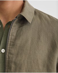 Oxford - Adem Linen Zip Bomber
