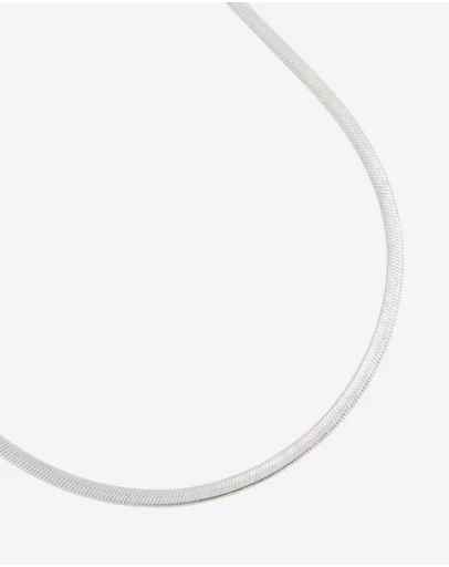 Lovisa - Waterproof Stainless Steel Fine Flat Snake Chain Necklace