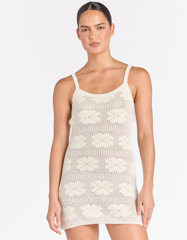 Poolside Paradiso - Fleur Knit Oasis dress - Vanilla