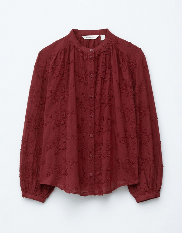 & Other Stories - Voluminous Floral-Applique Blouse