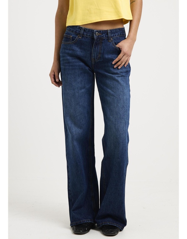 Neon Hart - Greta Strap Straight Leg Denim Jeans