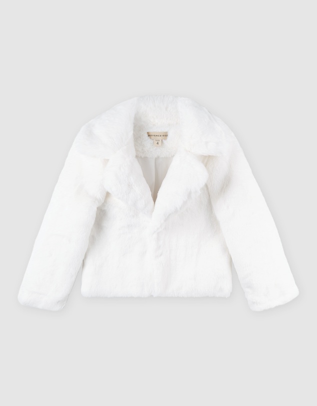 Designer Kidz - Charlotte Faux Fur Collared Jacket
