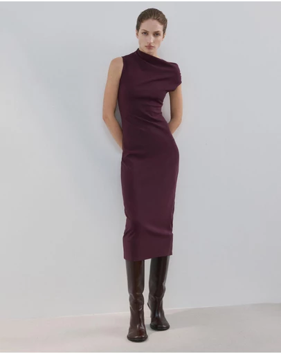 M.N.G - Asymmetrical Midi-Dress
