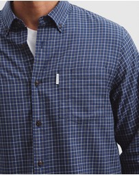 Country Road - Long Sleeve Regular Fit Cotton Check Shirt With Pocket