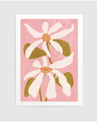Olive et Oriel - Abstract Flowers I by Raissa Oltmanns Art Print