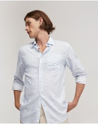 Oxford - Holloway Linen Blend Printed Shirt