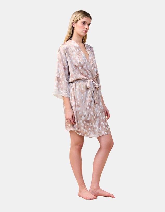 Gingerlilly - Hadley Brown Spot Robe