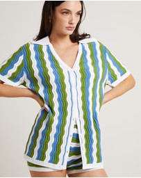Subtitled - Cher Knit Shirt Mini Dress