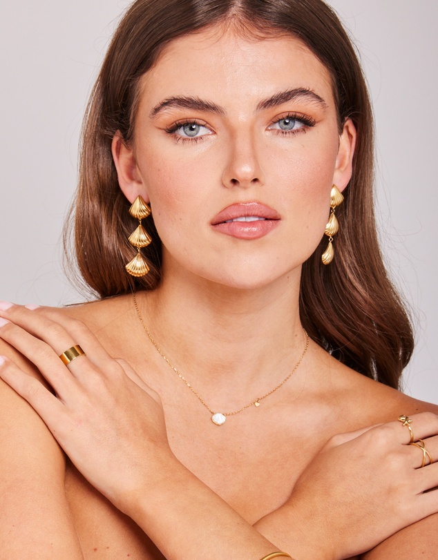 Zoe Olivia - Waterproof Mother of Pearl Shell Necklace
