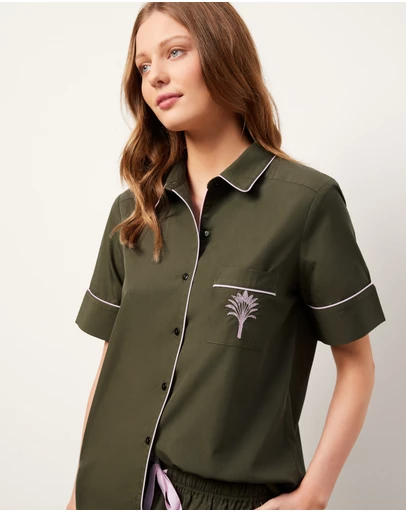 Wanderluxe Sleepwear - The Fern Boxer Set