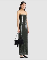 ROTATE - Sequins Maxi Slip Dress