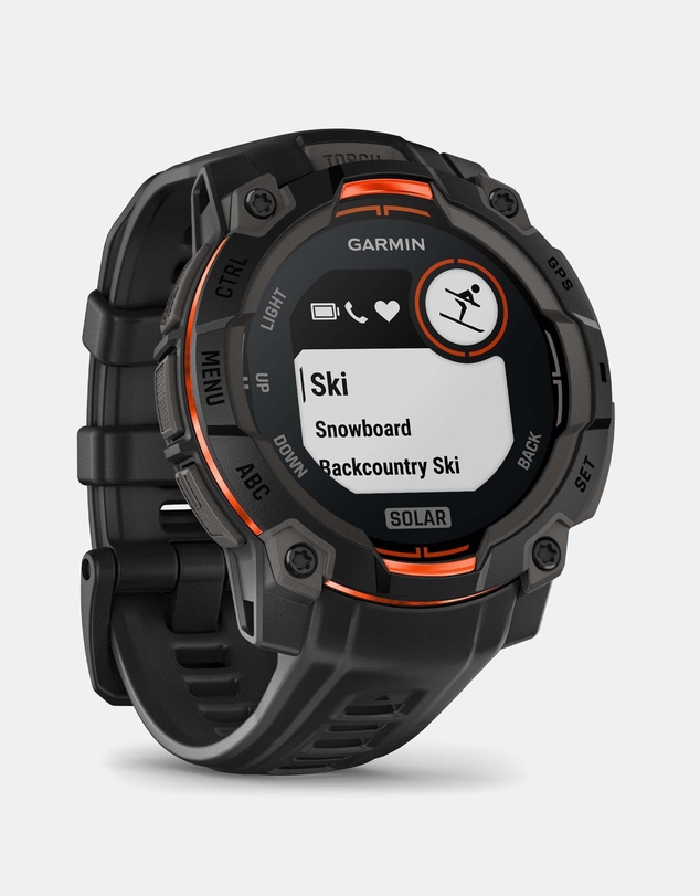 Garmin - Instinct 3 45mm Solar Black Bezel with Black Band