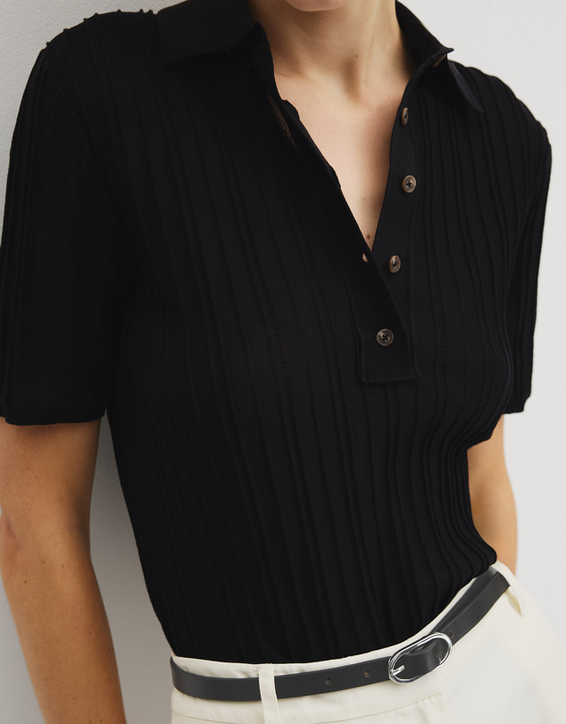 Country Road - Short Sleeve Rib Knit Polo