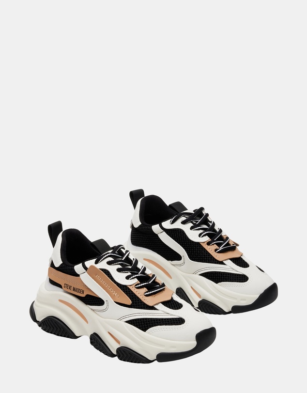 Steve Madden - Possession Black Tan Sneakers