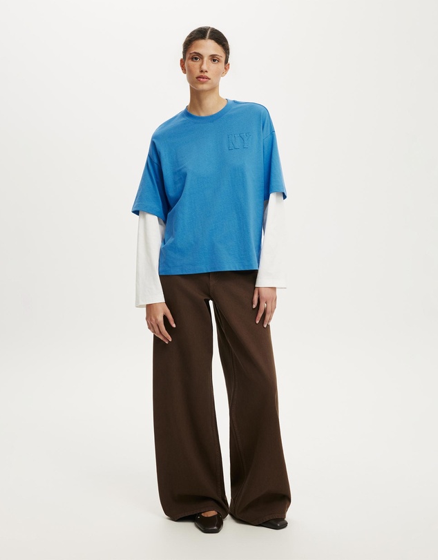 Cotton On - The Double Oversized Graphic Tee