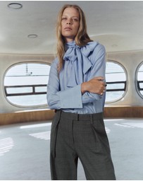 M.N.G - Pleated Check-Print Suit Trousers