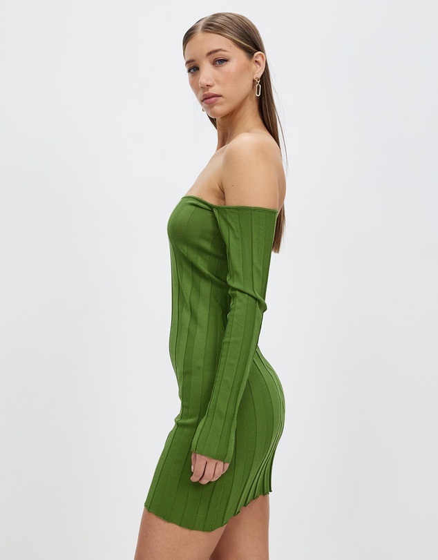 Third Form - Liaison Knit Off Shoulder Mini Dress
