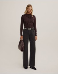 Witchery - Draped Jersey Long Sleeve Top