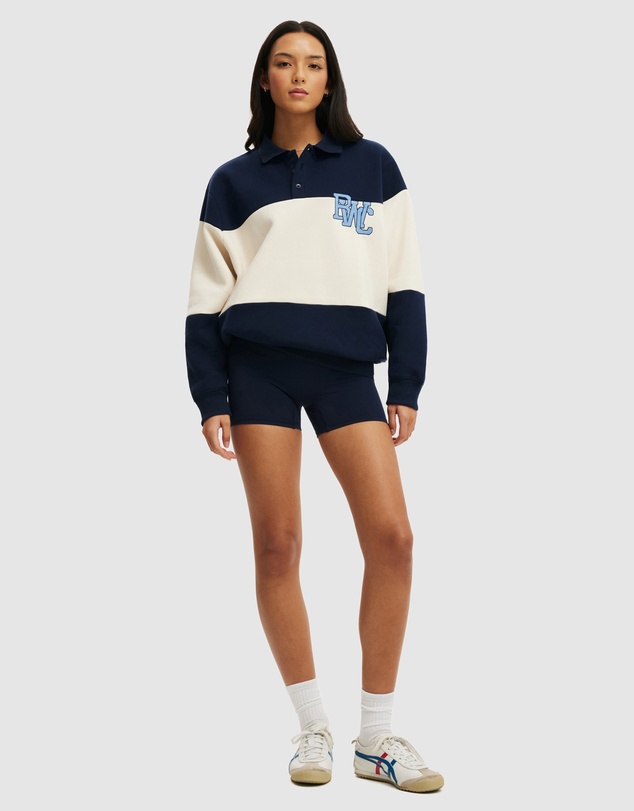 Cotton On Body Active - Plush Graphic Rugby Sweatshirt