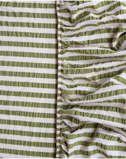 Mosey Me - Seersucker Stripe Fitted Sheet