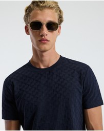 Calibre - Monogram Jacquard T-shirt Navy