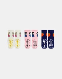 Mini Rodini - 3-Pack Cats Anti-Slip Socks - Babies-Kids