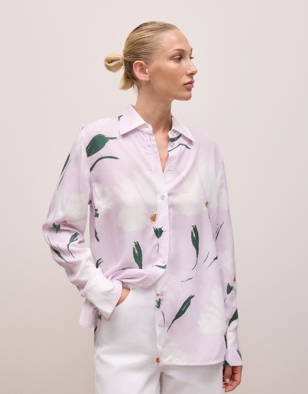 Trenery - Wilda Relaxed Shirt in Lilac