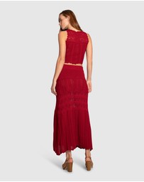 Belle & Bloom - Harvest Haze Crochet Maxi Skirt