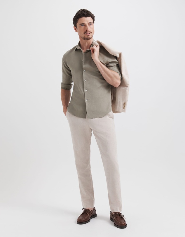 SABA - Reeves Long Sleeve Classic Linen Cotton Shirt