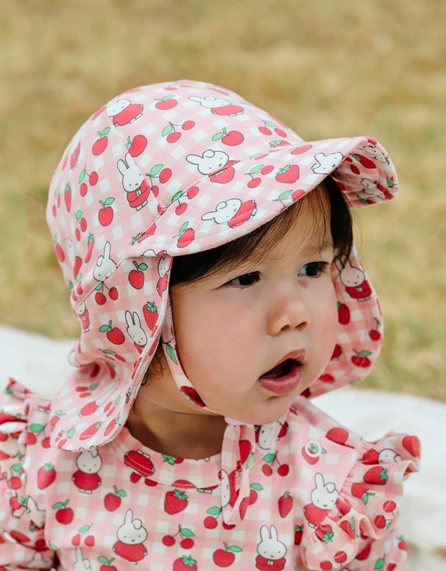 Kynd Baby - Miffy Sunny Hat in Berry Check
