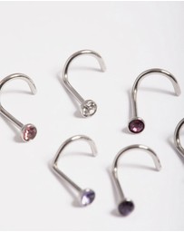 Lovisa - Surgical Steel Basic 6-Pack Nose Studs