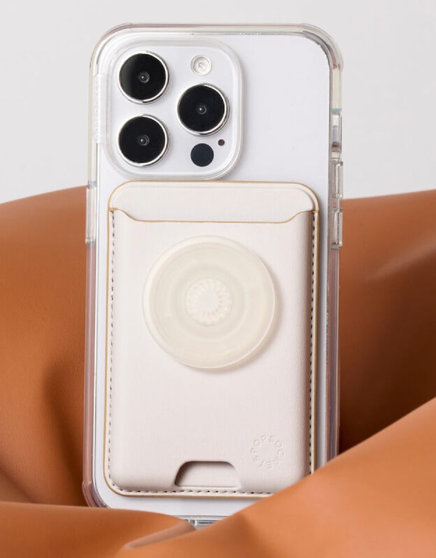 PopSockets - PopWallet+ MagSafe Softgoods Phone Wallet Card Holder+ Magnetic Adapter Ring