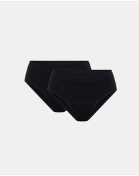 Modibodi - Soft Stretch Seamless Period Underwear Bikini Brief Moderate Absorbency2 Pack