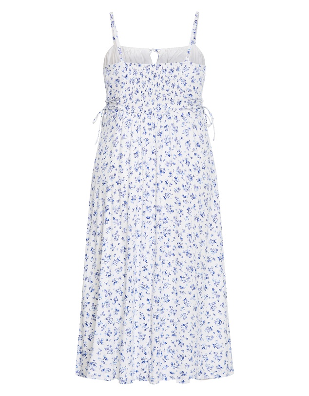 City Chic - Plus size Anna Petal Print Maxi Dress - ivory