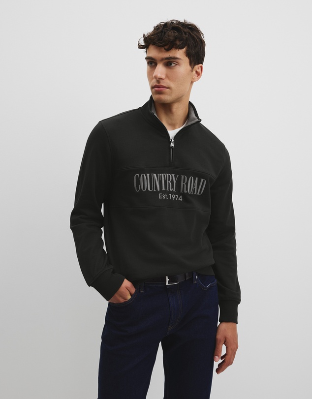 Country Road - Australian Cotton Half Zip Heritage Sweat