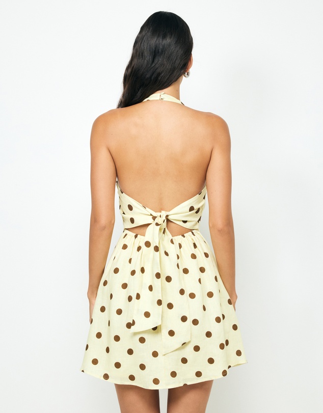 AERE - Tala Linen Halter Mini Dress