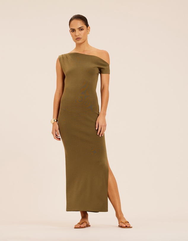 AERE - Lyra Draped Knit Dress