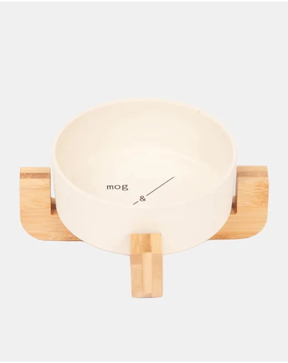 Mog & Bone - Single Bamboo Cat Bowl Natural
