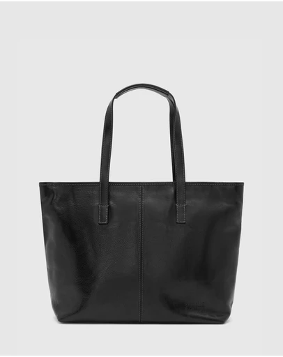 Florence - The Beatrice Black Leather Tote Work Bag