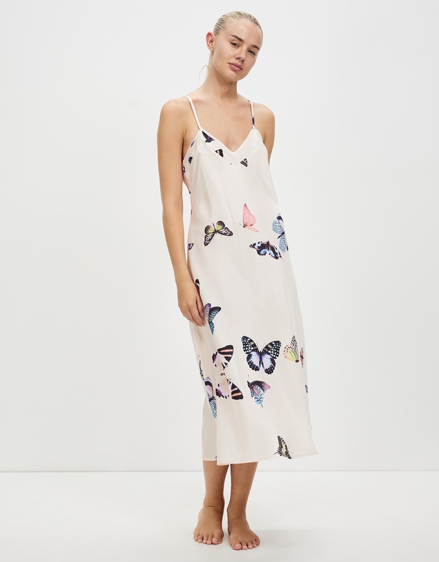 Gingerlilly - Nonny Butterfly Silky Chemise